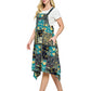 Overall Floral Patchwork  Maxi Dress