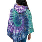 Poncho Galaxy Tie Dye Floral Crochet Trim