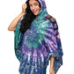 Poncho Galaxy Tie Dye Floral Crochet Trim