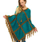 Poncho Patchwork Bohemian Vibe Crochet Details