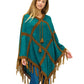 Poncho Patchwork Bohemian Vibe Crochet Details
