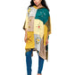 Poncho patchwork Hand Sewn Floral Embroidery