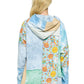 Zip-up Hoodie Tie Dye Patchwork Peace Floral