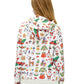 Zip-up Hoodie Whimsical Christmas Print