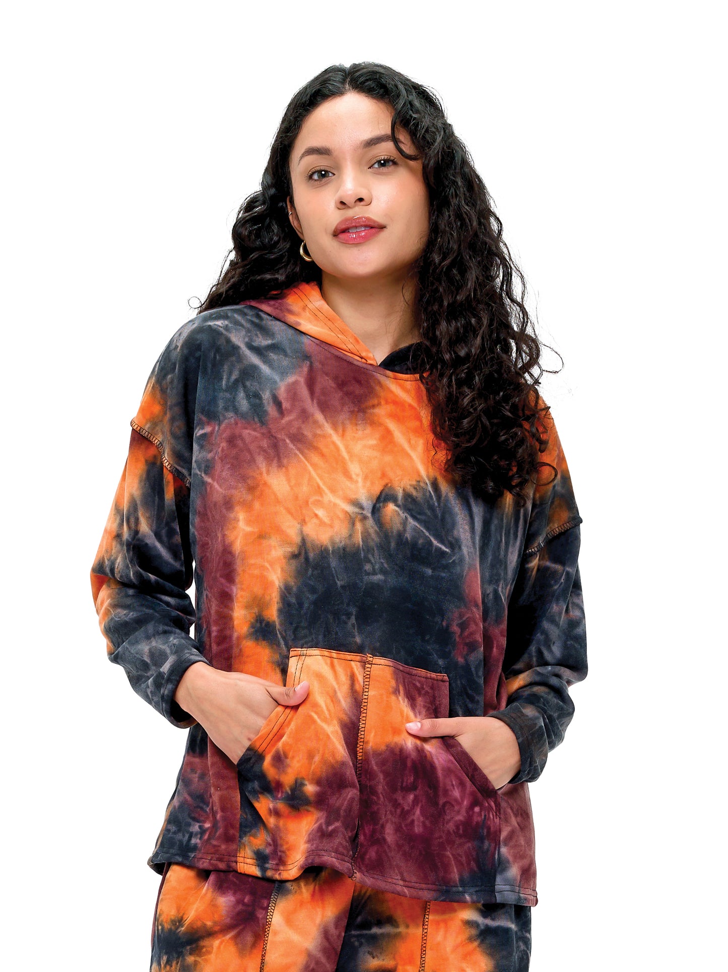 Hoodie Boho Multicolored Tie Dye