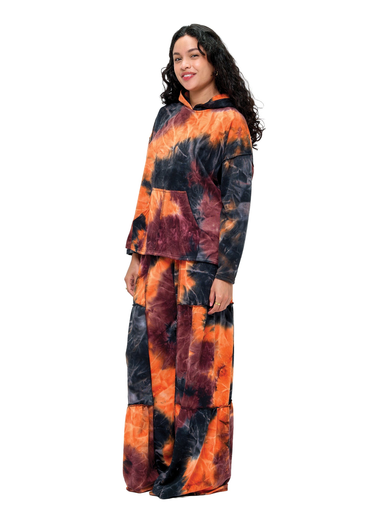 Hoodie Boho Multicolored Tie Dye