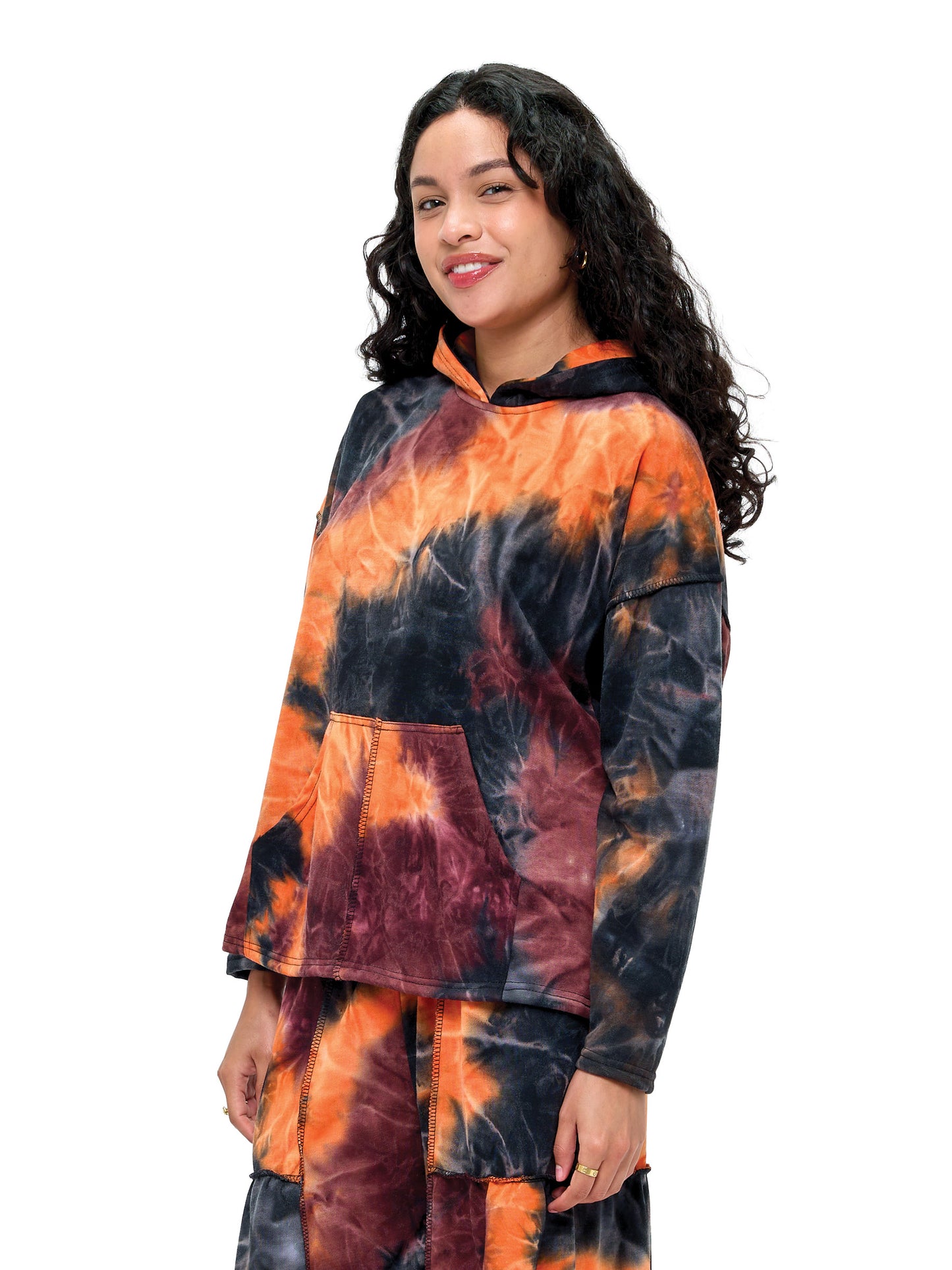 Hoodie Boho Multicolored Tie Dye