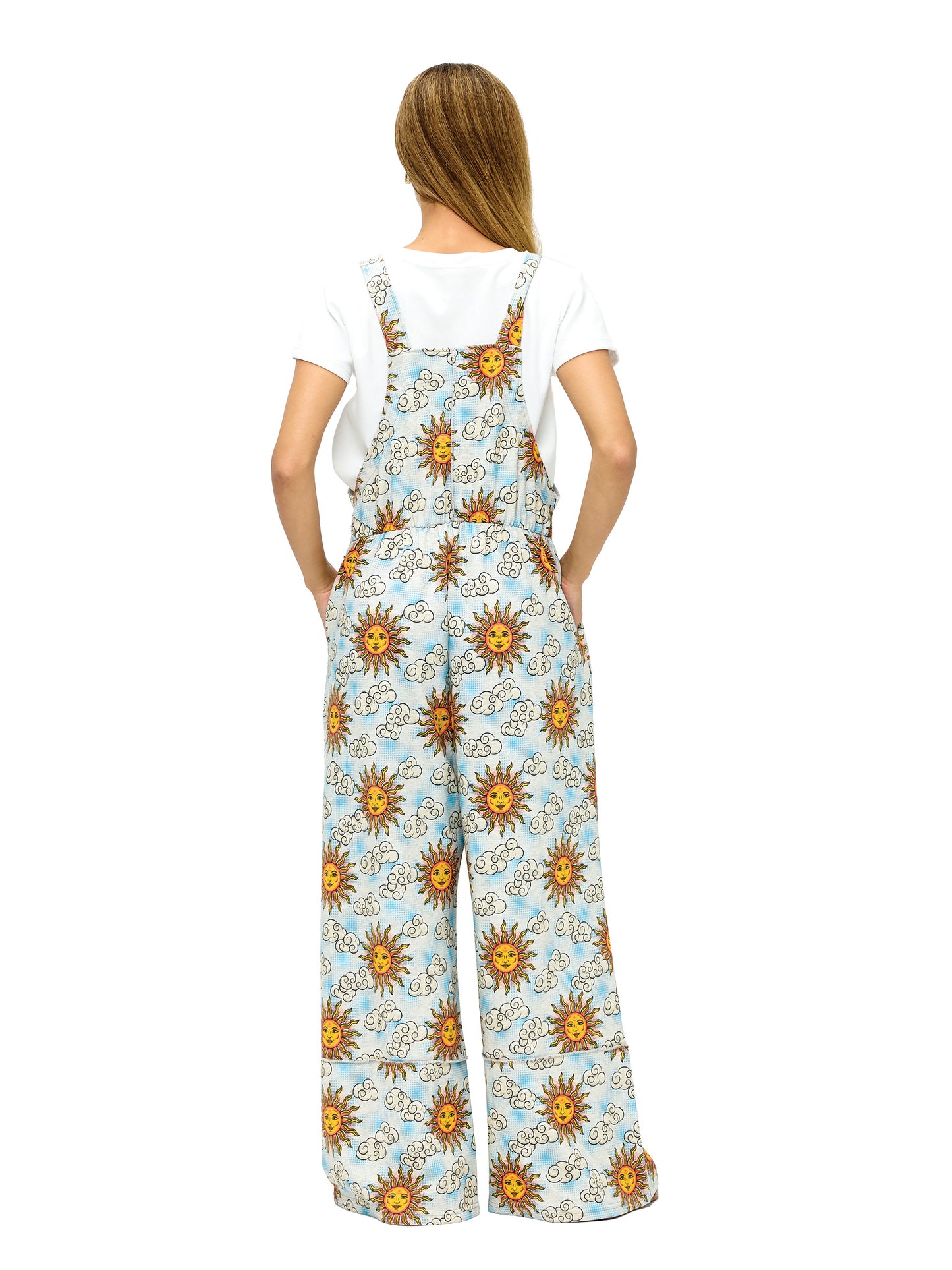 Overall Patchwork Celestial Sun Sky Print