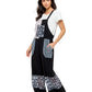 Overall Boho Colorblock Lace Applique