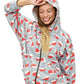 Zip-up Hoodie Christmas Santa Hat Print