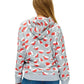 Zip-up Hoodie Christmas Santa Hat Print