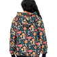 Zip-up Hoodie Whimsical Mushroom Print