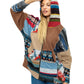 Zip-up Hooded Jacket Patchwork Lined
