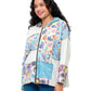 Zip-up Hoodie Whimsical Floral Peace & Love Print
