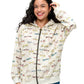 Zip-up Hoodie Boho Dragonfly Print
