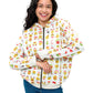 Zip-up Hoodie Christmas Emoji Print