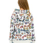 Zip-up Hoodie Vibrant Retro Sunglasses Print