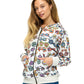 Zip-up Hoodie Vibrant Retro Sunglasses Print