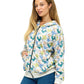 Zip-up Hoodie Desert Cactus Floral Print