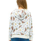 Zip-up Hoodie Whimsical Celestial Print