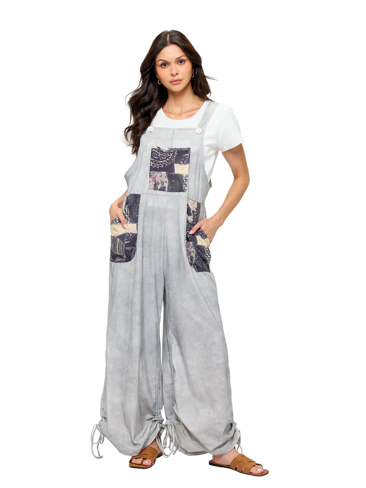 Overall Boho Floral Mandala Patchwork