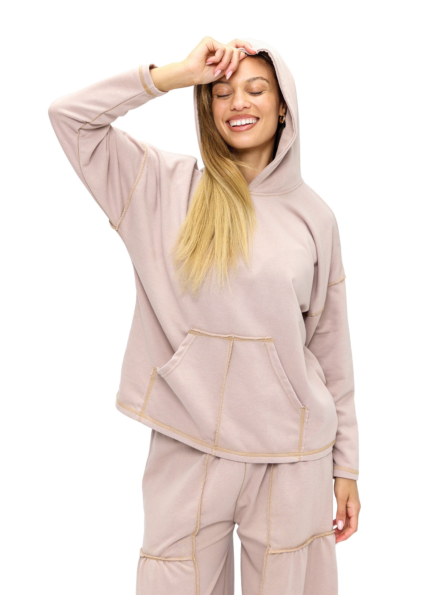 Hoodie Boho Casual Vintage Washed