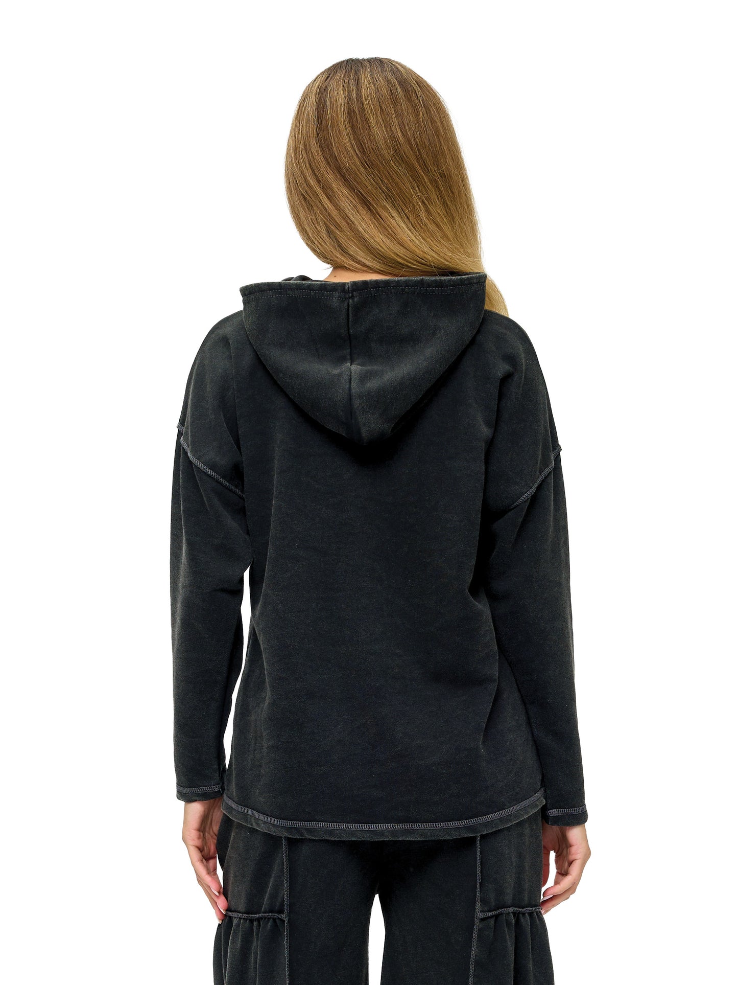 Hoodie Boho Casual Vintage Washed