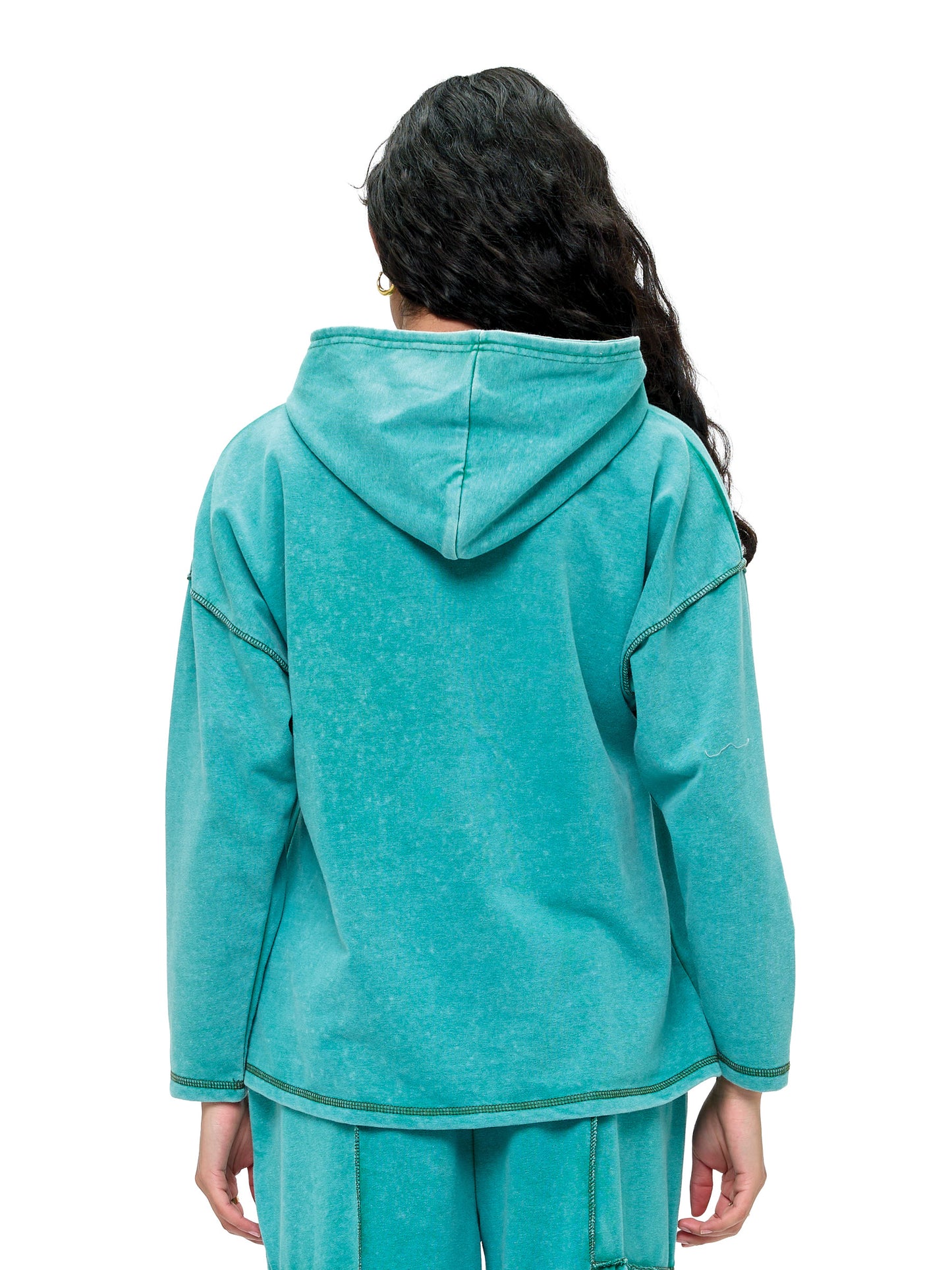 Hoodie Boho Casual Vintage Washed