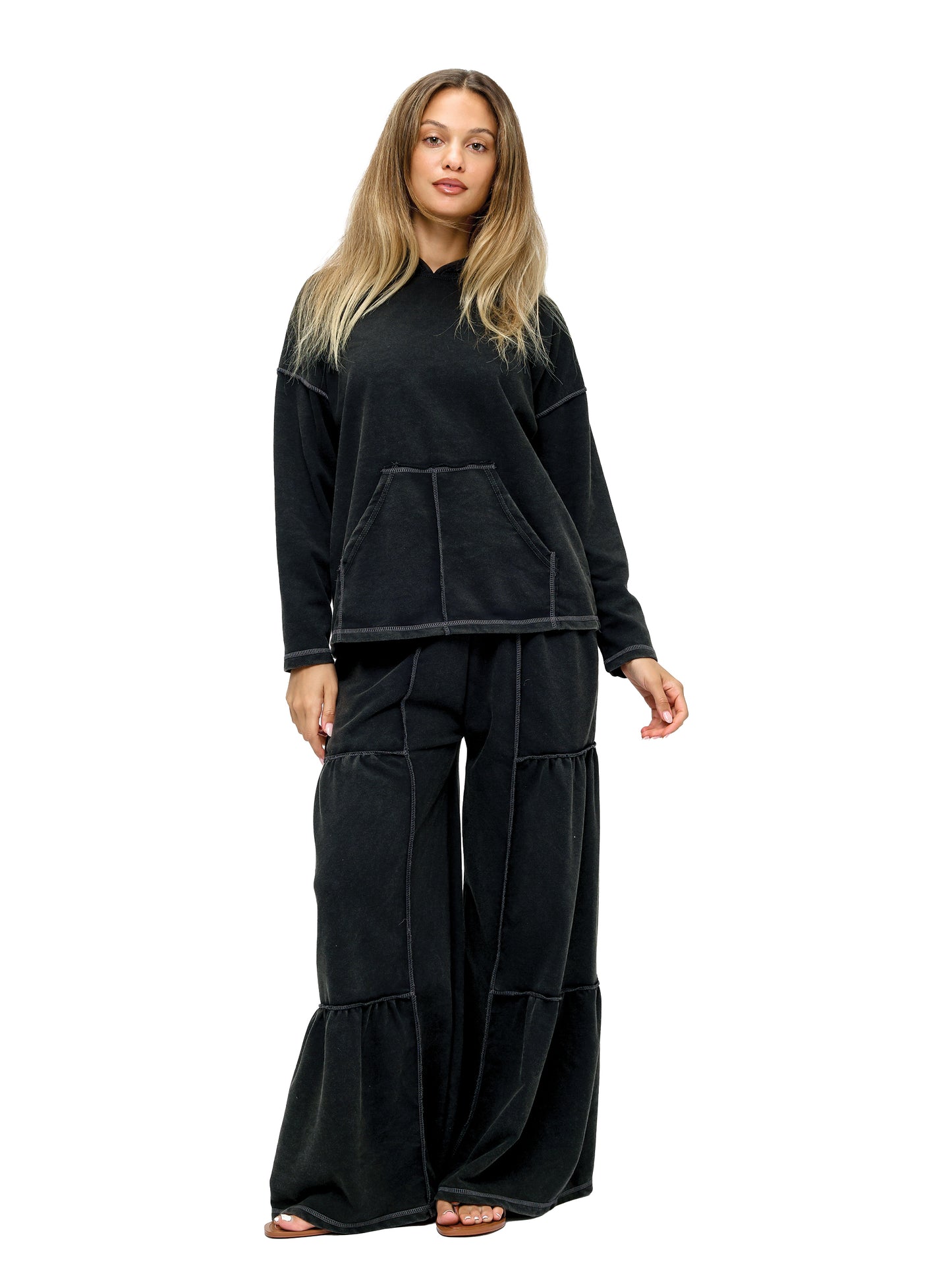 Palazzo Pants Boho Patchwork Vintage Washed