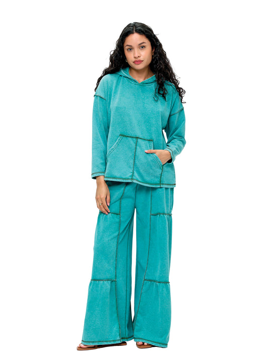 Palazzo Pants Boho Patchwork Vintage Washed