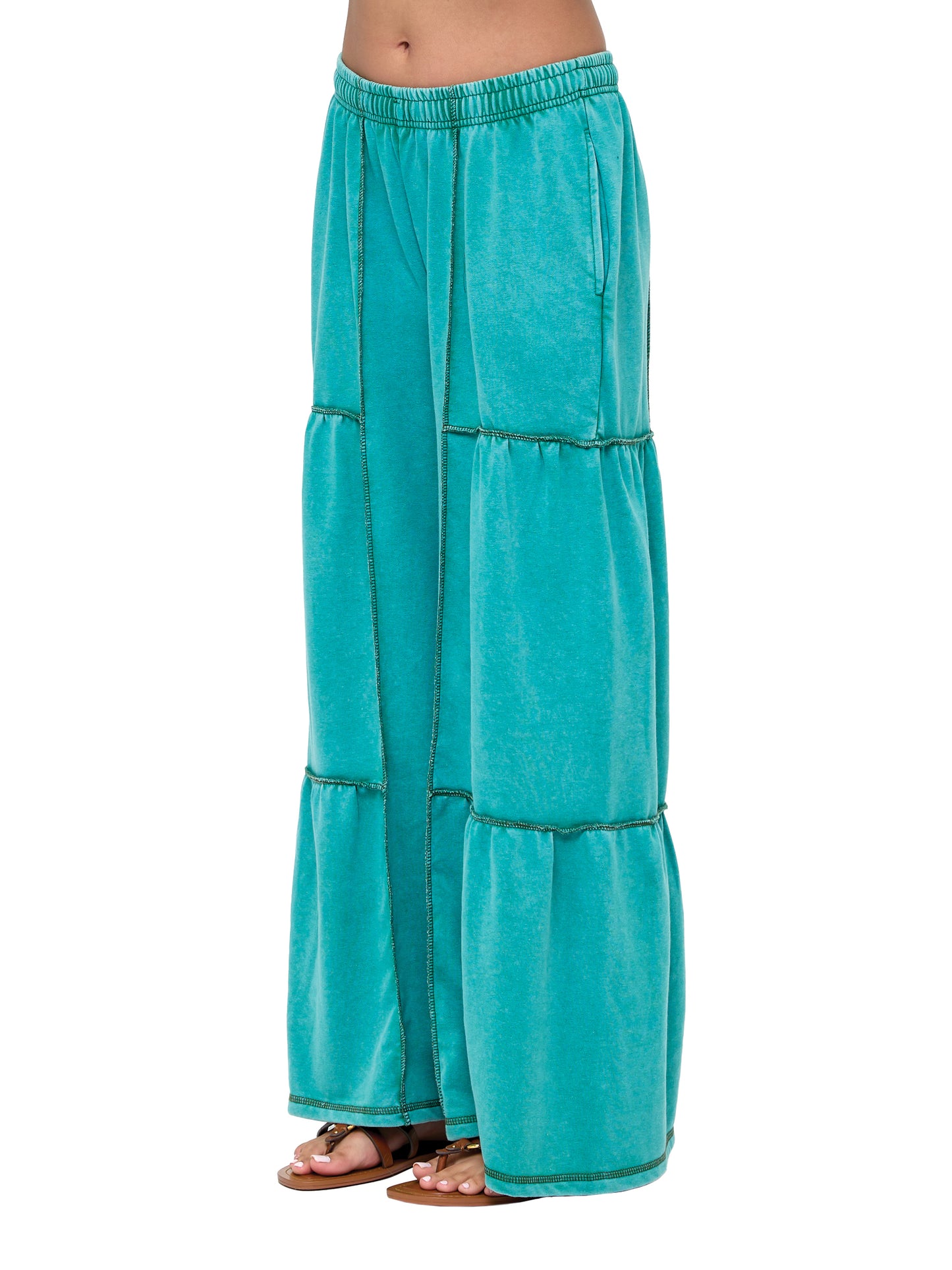 Palazzo Pants Boho Patchwork Vintage Washed