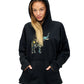 Hoodie Whimsical Elephant Mushroom Peace Print