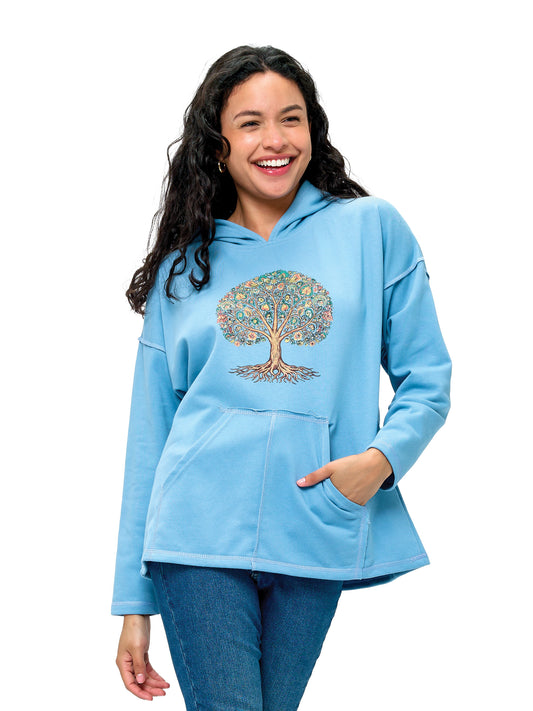 Hoodie Blossom Earthy Tree of Life Print