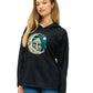 Hoodie Vibrant Celestial Moon Mushroom Peace Print