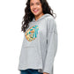 Hoodie Vibrant Celestial Moon Mushroom Peace Print
