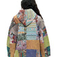 Zip-up Hooded Gheri Jacket Patchwork Lined