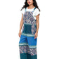 Overall Bohemian Gheri Fabric Stripe Patchwork