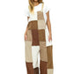 Overall Cozy Colorblock Knit Patchwork