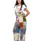 Overall Boho Floral Patchwork Symbols Printed