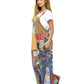 Overall Colorful Hippie Boho Floral Patchwork