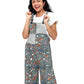 Overall Patchwork Boho Mushroom Print