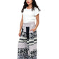 Palazzo Pants Boho Patchwork Colorblock