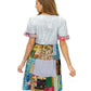 Dress Floral Bohemian Vibe Patchwork