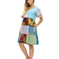 Dress Floral Bohemian Vibe Patchwork