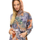 Hoodie Tie Dye Whimsical Tree of Life Symbols Print