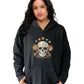 Hoodie Boho Celestial Mushroom Skull Print