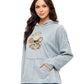 Hoodie Boho Celestial Mushroom Skull Print
