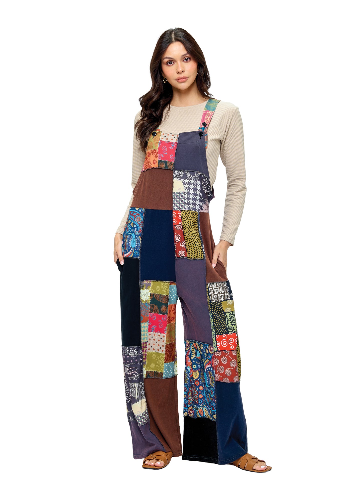 Overall Boho Floral Patchwork Print