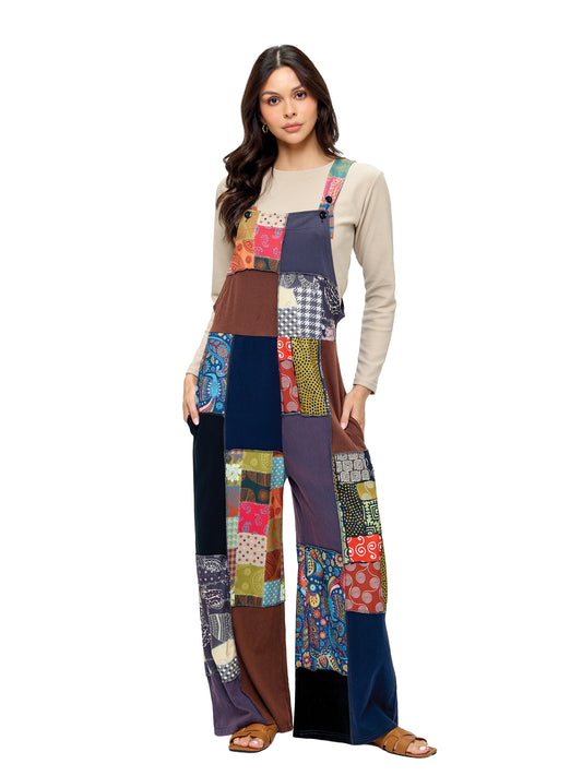 Overall Boho Floral Patchwork Print