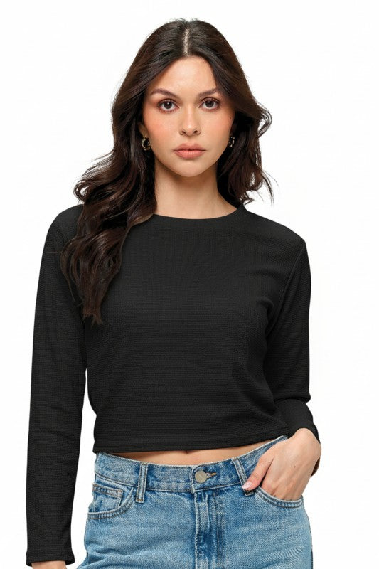 Crop Top Waffle Fabric